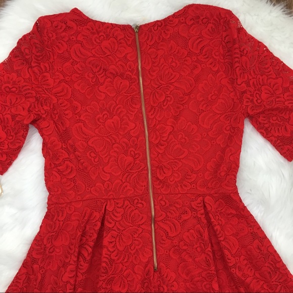 NWT Copper Key Red Lace Fit Flare Skater Dress S - Picture 4 of 6